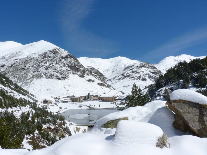 La vall de Núria nevat